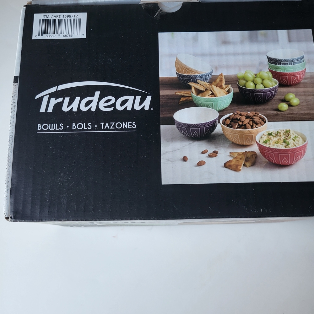 Trudeau Multicolor Ceramic Bowl Set